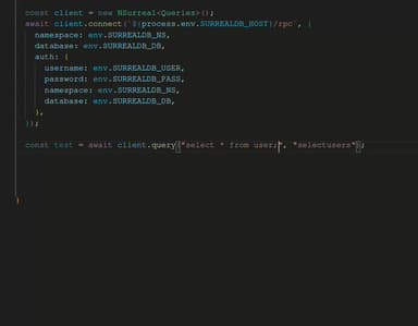 SurrealDB Queries with Types