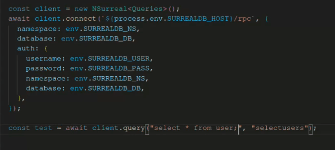 SurrealDB Queries with Types